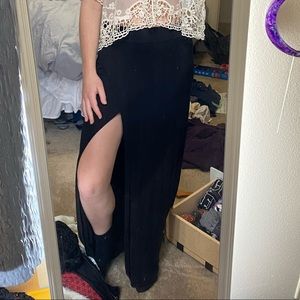 Black maxi skirt
